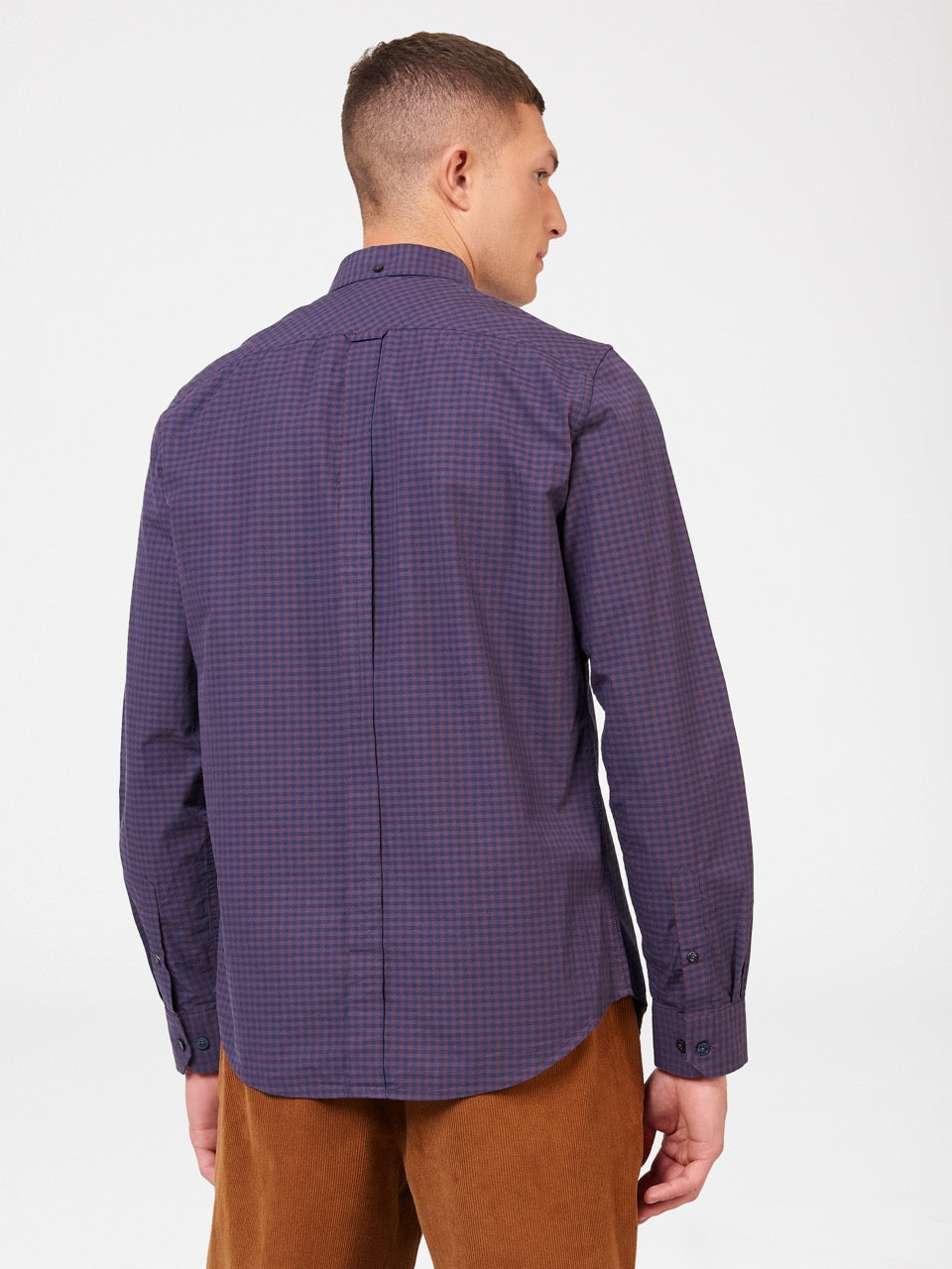 Chemises Ben Sherman Signature Gingham Long-Sleeve Violette | OCV-85575130